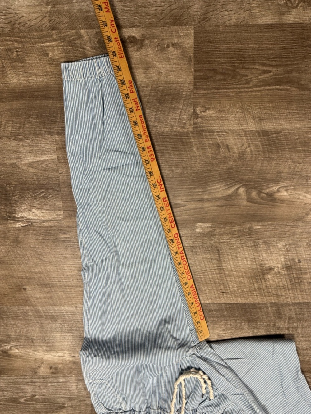 Aerie 100% Cotton Blue & White Striped Joggers Size Small - Picture 3 of 8